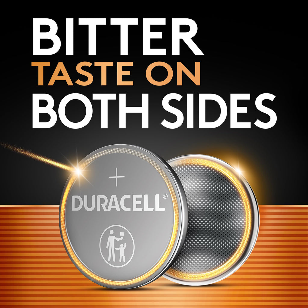 Duracell 2032 Lithium Battery, 4 Count (Pack of 1), Child Safety Features, Compatible with Key Fob, Tea Light Candles and Other Devices, CR2032 Battery
