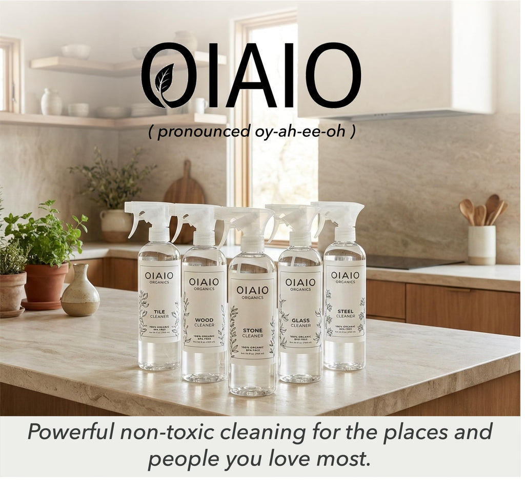 OIAIO Non-Toxic Wood Cleaner - Natural Organic Ingredients that Truly Perform - 24oz - Light Coconut & Palo Santo Scent