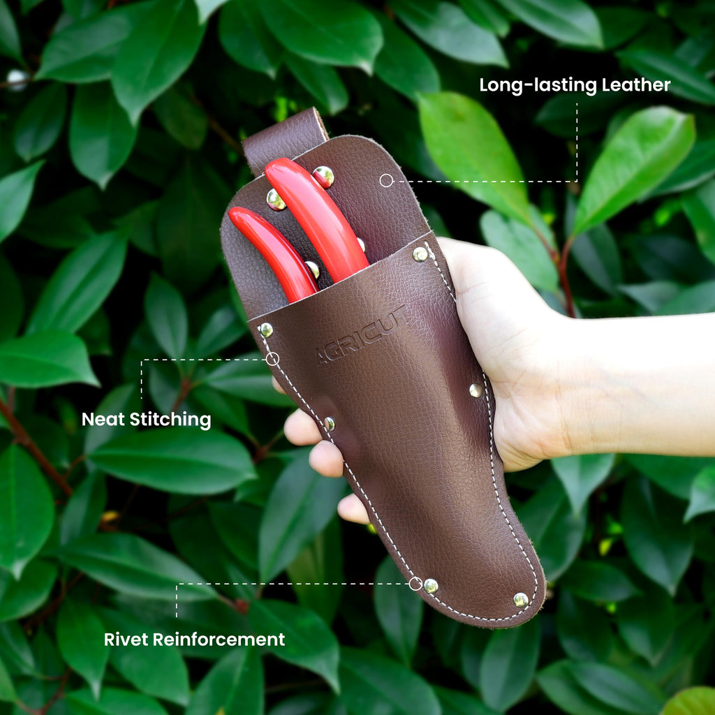 AGRICUT Hand Pruners with Sheath, Gardening Shears Scissors with Sheath