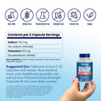 Vitassium Extra Strength Electrolyte Capsules - 750mg of Sodium for The Management of POTS and High Sodium Diets, Unflavored - 200 Salt Pills (Size 00)