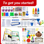 UNGLINGA 272 Experiments Science Kit for Kids, Chemistry Set, S.T.E.M Toys Boys Girls Birthday Gifts, Volcano, Crystal, Magic, Physics Lab Educational Learning Project