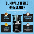 Animal Flex - Glucosamine Chondroitin Joint Supplement for Women and Men Discomfort with Turmeric, MSM, Boswellia for Cartilage, Joint Health, Muscles, Back, Knees, Shoulder, and Hip, 44 Packs