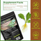 Go Nutra Dandelion Root Powder for Tea, Coffee & Beverages | Concentrated 10:1 Dandelion Root Extract Powder, Caffeine Free | No Added Ingredients | Non-GMO, Vegan | 16 oz (1 lb)