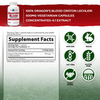 Vital Planet - Dragon's Blood Resin Extract Croton Lechleri Sangre de Drago (Sangre de Grado) Digestive Health Supplement Sustainably Sourced from Amazon Rainforest of Peru, 500mg 60 Capsules