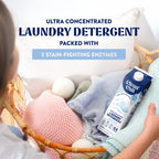 Ultra Concentrated Liquid Laundry Detergent Soap, 192 loads (96 oz), 90% Less Plastic, No Harsh Chemicals, Free & Clear, Defeats Stains & Odors, Eco-friendly, HE/Standard Compatible