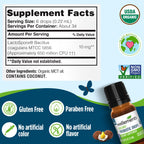 Wellements Organic Baby Probiotic Drops (0.25 Fl Oz) - Digestive & Immune Support for Infants - Toddler Probiotic Helps with Newborn+ Gut Health, Gas, Constipation & Colic Support - Preservative Free