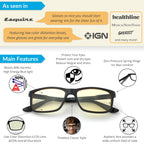 J+S Blue Light Reading Glasses for Women Men | 3 in 1 Readers Block Harmful Blue-Light 100% UVA UVB | 1.0+ to 3.0+ Diopter (Haka - Rectangle | Black Frame 2.0+)
