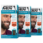 JUST FOR MEN Mustache & Beard Dye, Keratin, Dark Brown M-45 (3 Pack)