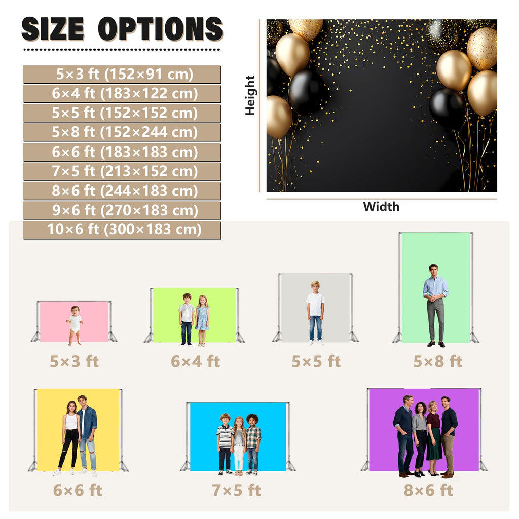 Custom Backdrop Personalized 7x5 Ft, Customized Photo Backdrop Banner with Picture Logo, Personalized Background for Photography, Gift for Birthday, Baby Shower, Christmas Decorations, Made in USA