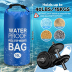 Goovilla Pool Ladder Weights Universal | 2 Pack 10L 500D PVC Waterproof Tear-Resistance Sand Bags for Above Ground Pools Steps | Easy to Fill and Seal with Strong Handle and 2 Straps (Dark Blue)