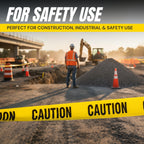 Caution Tape 2 Pack 3 inch x 1000 feet, Bright Yellow w/Bold Black Text, 3" Wide for Maximum Readability Strongest & Thickest Tape for Danger/Hazardous Areas