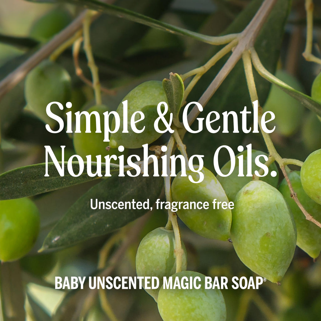 Dr. Bronner's Pure-Castile Bar Soap, Baby Unscented, 5 oz, 6-Pack