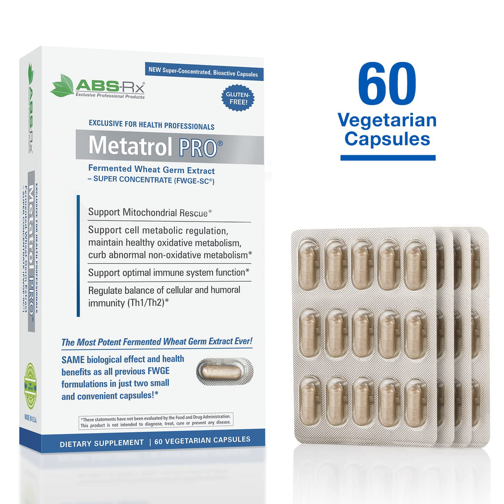 American BioSciences Metatrol PRO, Fermented Wheat Germ Extract - Gluten Free Immune Support - 60 Vegetarian Capsules, 41mg