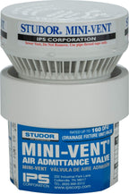 Studor 20341 Mini-Vent Air Admittance Valve with PVC Adapter, 1-1/2- or 2-Inch Connection