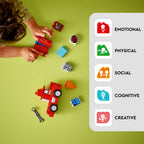 LEGO Disney Pixar Mack at The Race Cars Toys - Pixar Cars Birthday Gift for Toddlers, Preschool, Boys & Girls, Ages 2+ - Educational Building Toys Set - 10417