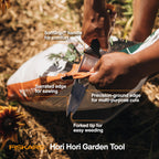 Fiskars Hori Hori Garden Knife with Sheath, Heavy Duty Gardening Hand Tool