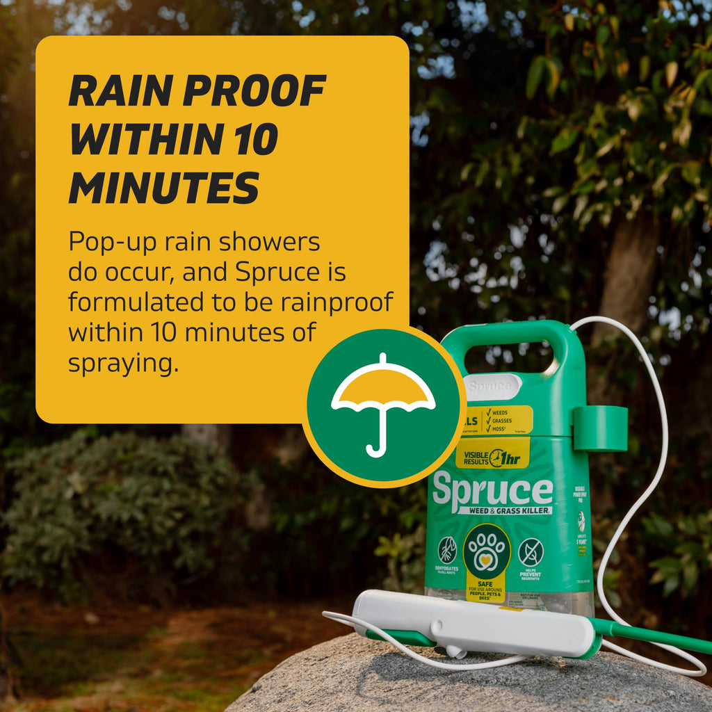 Spruce Weed & Grass Killer₃ Kit, Power Wand, 2 AA Batteries Included, 64 Oz