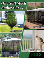 2Pcs 13x10ft Ultra-fine Mesh Mosquito Net, for Halloween Black Gauze Cloth