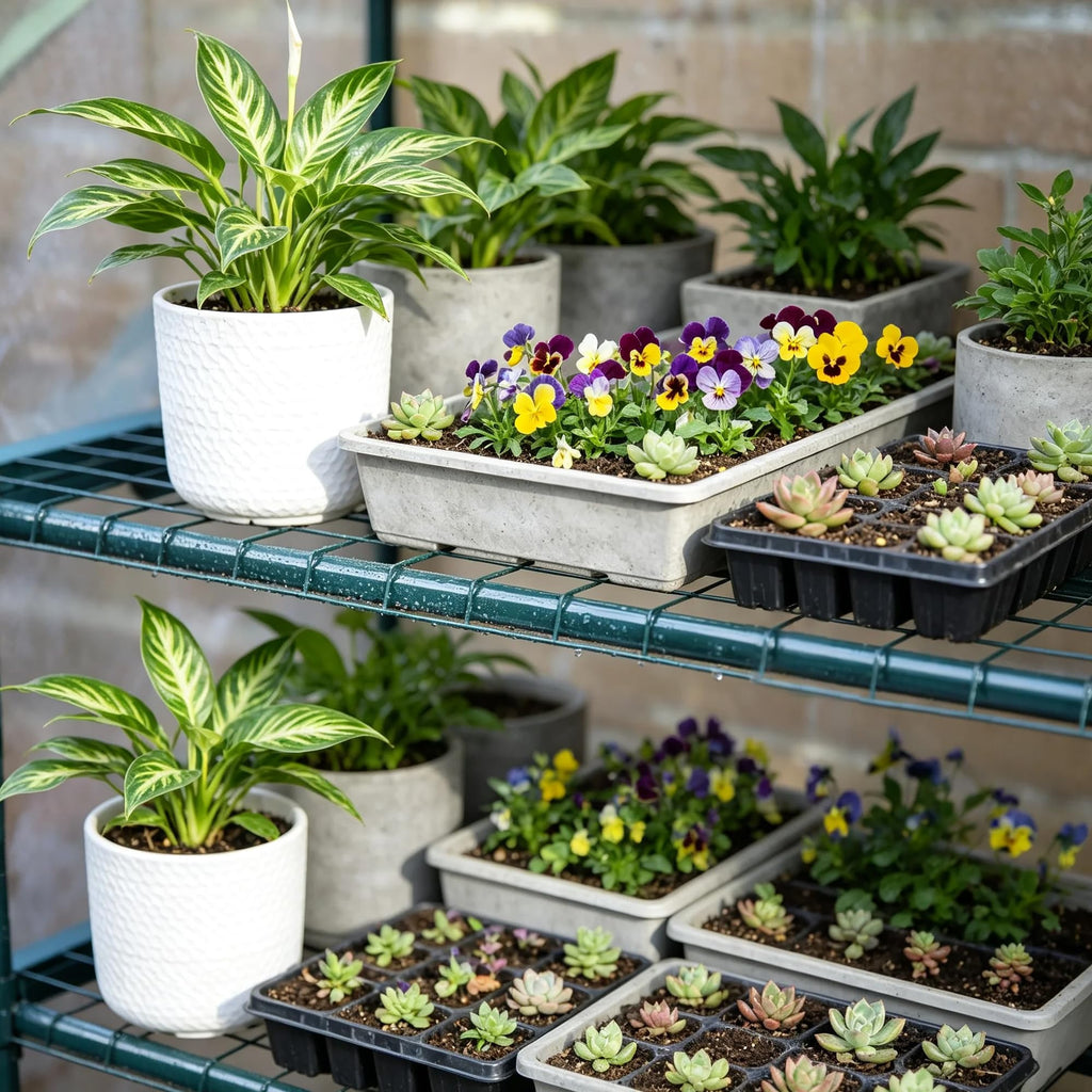KOL 27x19x76 in PVC Cover 5-Tier Mini Greenhouse, Indoor Outdoor