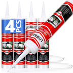 4 Pack Aquarium Silicone Clear Sealant, High Elasticity, Safe for Fish,Fast Curing Waterproof Aquarium Safe Silicone,10 Fl Oz Non-Toxic Fish Tank Safe Sealant,Strong Adhesion