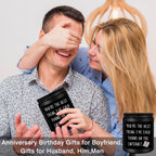 Homsolver Gifts for Boyfriend, Him, Husband, Men, Funny Anniversary Birthday Christmas Valentines Romantic Gifts for Him, Boyfriend, Black Cedar Juniper Sandalwood Candle