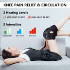 FIT KING Knee Massager with Heat, Knee Brace Wrap for Arthritis Pain Relief, Air Compression Massage Improves Circulation, 3 Modes and 3 Intensities
