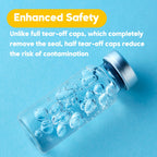 otwooi 3ml Vial for Injection Empty Glass Small Vials with Self Healing Injection Port and Flip Off Aluminum Cap for Water, Liquid Sample Bottles (50pcs)