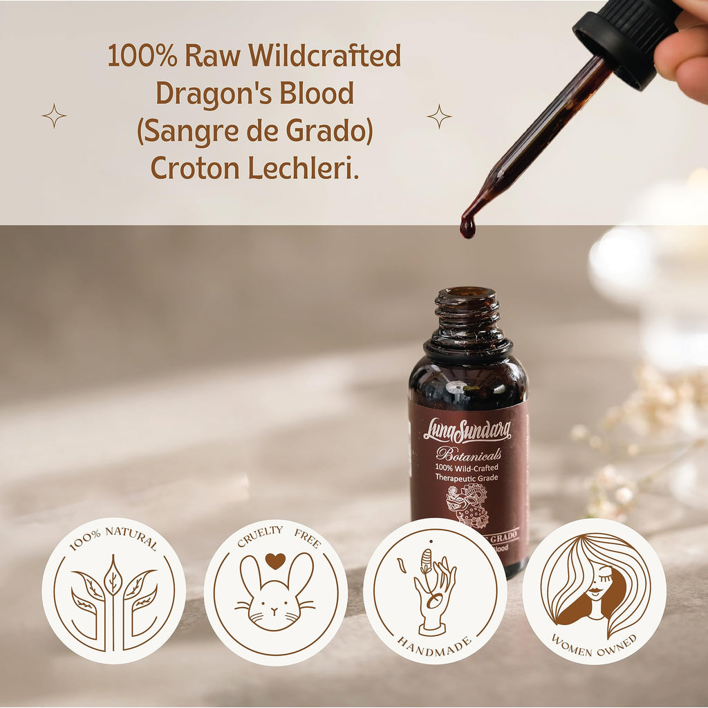 Luna Sundara Dragon's Blood 100% Pure Raw Sangre de Grado 1 Oz (Croton Lechleri) Wild Crafted and Ethically Sourced Contains No Added Ingredients No Alcohol