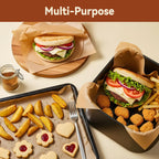 200 Pcs Parchment Paper Sheets, 12 x 16 Inch, Precut Non-Stick Parchment Sheets for Baking, Cooking, Grilling, Air Fryer and Steaming - Unbleached, Fit for Half Sheet Pans