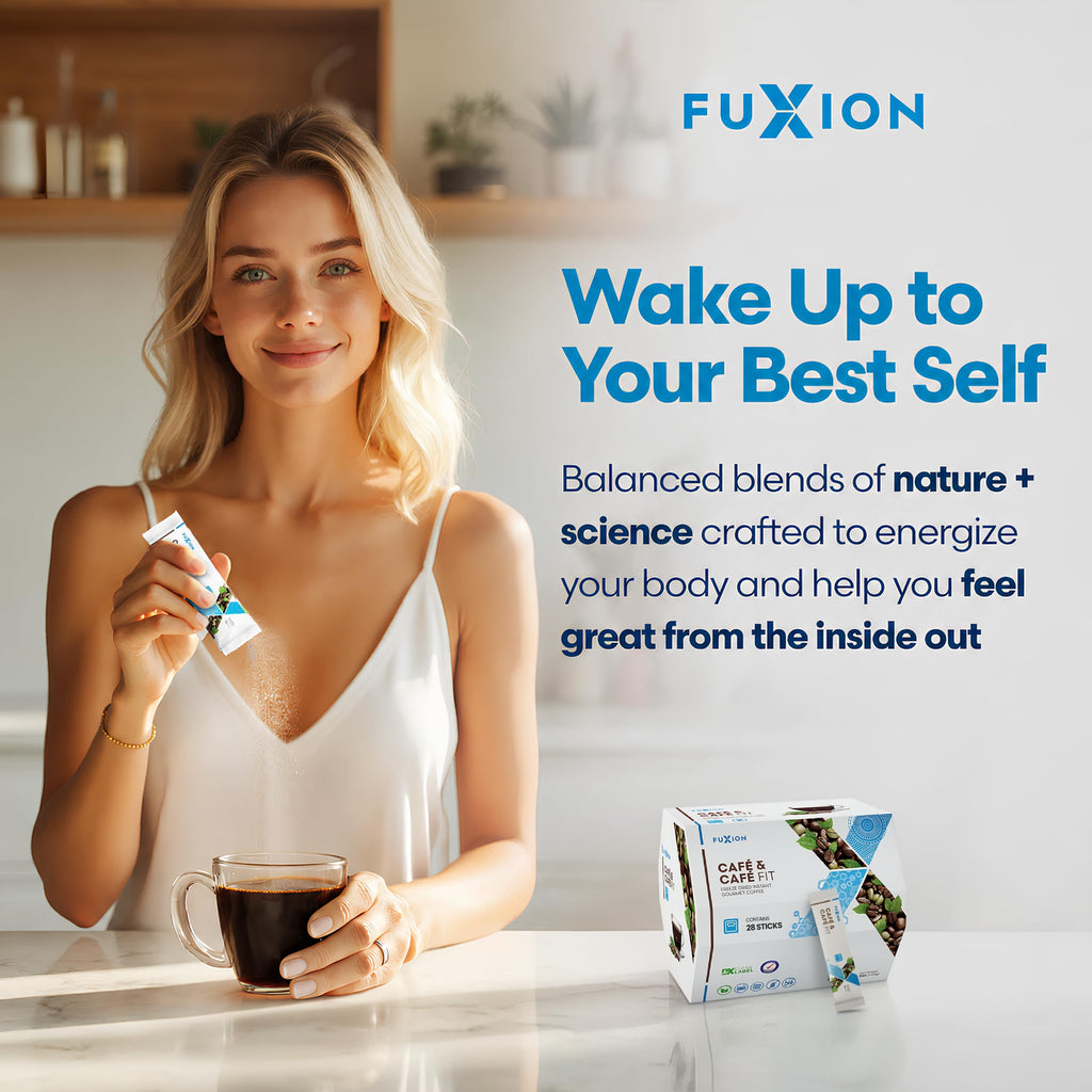 FuXion | Café Fit & Cafe Fit | Gourmet Slim Coffee | Appetite Control & Energy Support | Supports Fat Metabolism | Green Coffee Formula | 28 Sticks