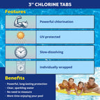 In The Swim Chlorine and Shock Bundle for Sanitizing Swimming Pools – Includes 5 Pound Bucket of 3 Inch Stabilized Chlorine Tablets and 6 x 1 Pound Bags of 68% Cal-Hypo Pool Shock