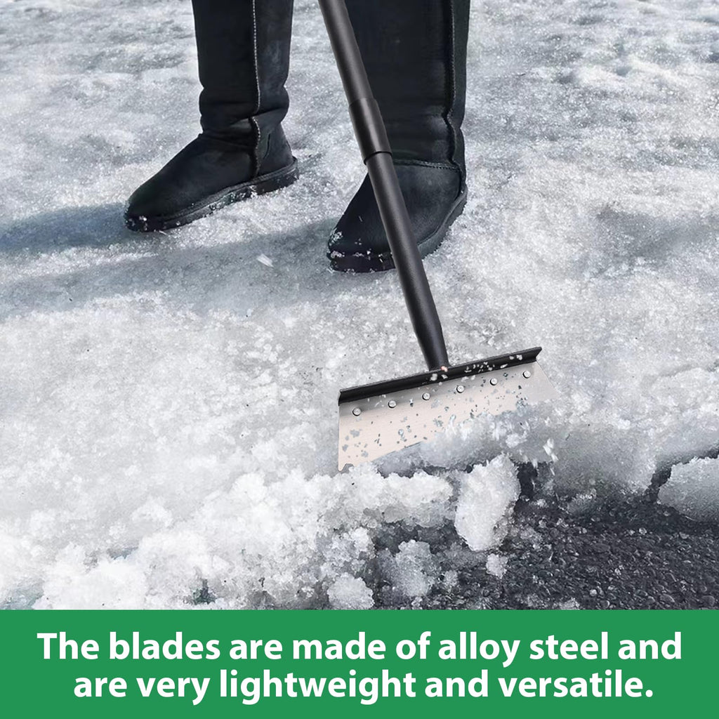 Pragmatist Garden Shovel, Ice Scraper, Multifunctional Cleaning Shovel with 59" Adjustable Handle Heavy Duty Garden Tool for Lawn Edging, Scraping, Weed and Ice Removal