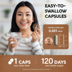 Ceylon Cinnamon Capsules - Extra Strength - Energy, Heart & Metabolism Support - for Men & Women - Pure Natural Extract 20:1 Supplement - Made in USA - GMO & Gluten Free, 120 Capsules, 4 Month Supply