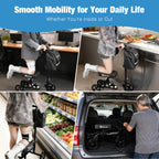 WHLICKS Premium Knee Scooter for Adults for Foot Surgery, Foldable & Steerable Knee Walker with Dual Brakes, Medical Knee Scooter for Broken Foot Injured, Lightweight Leg Scooter for Broken Ankle