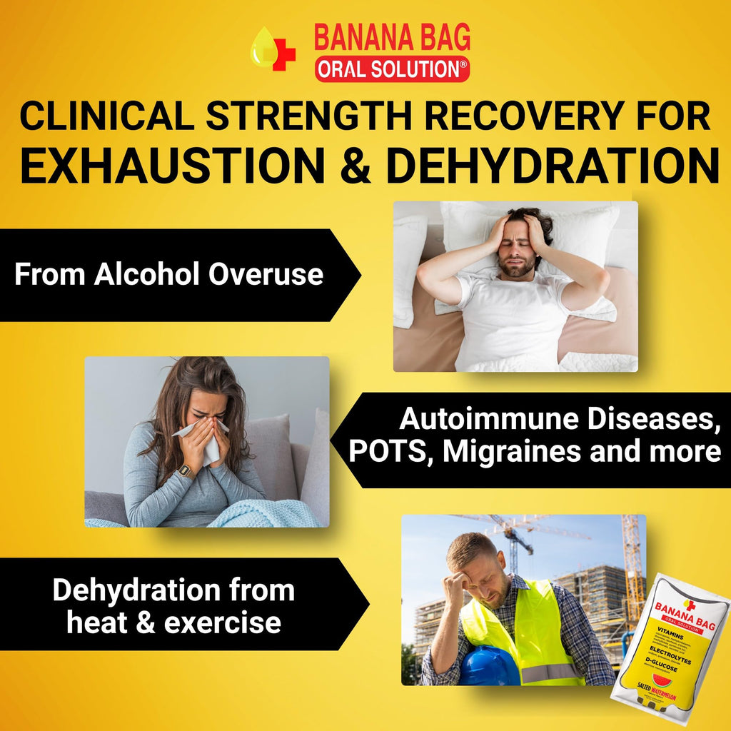Banana Bag Oral Solution Packets ��� Natural Lemon Lime 5pk | A Refreshing Blend of Electrolytes, Vitamin C, and B-Complex for Daily Hydration and Energy | Perfect for Any Lifestyle.