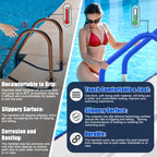 Pool Handrail Covers with Zippers 4 6 8 10 Ft Inground Swimming Pools Hand Rail Cover, Anti-Slip Cool Touch Heat Resistant, Royal Blue, Non Slip Swim Pool Railing Ladder Stair Handle Grip (8 Feet)