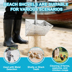 Sand Rake for Beach,, 65 Inches Long Handle Sand Sifter for the Beach