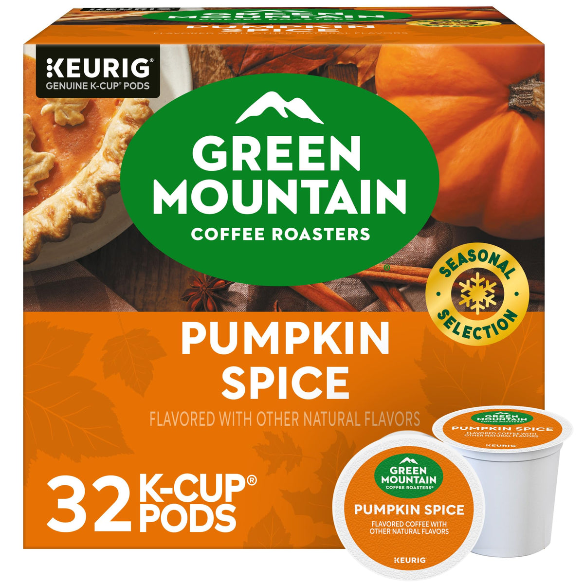 Green Mountain Pumpkin Spice Coffee, K-Cup Pods, 32 Count