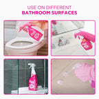 Stardrops - The Pink Stuff Miracle Bathroom Foam Cleaner, 30 fl oz – Now 20% More! Powerful Foaming Action for Showers, Sinks, Tubs & Tiles – Removes Soap Scum, Limescale & Grime with Ease (Pack of 3)