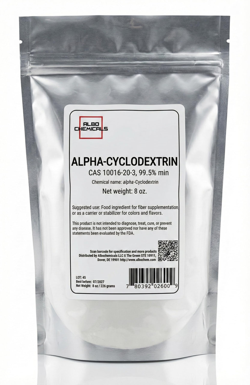 Albochemicals Alpha-cyclodextrin, 8 oz