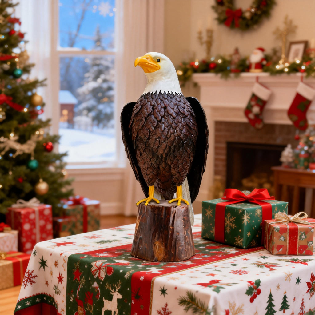 chisheen Bald Eagle Outdoor Metal Yard Art Statue and Sculpture for Garden Lawn Patio Living Room Decoration