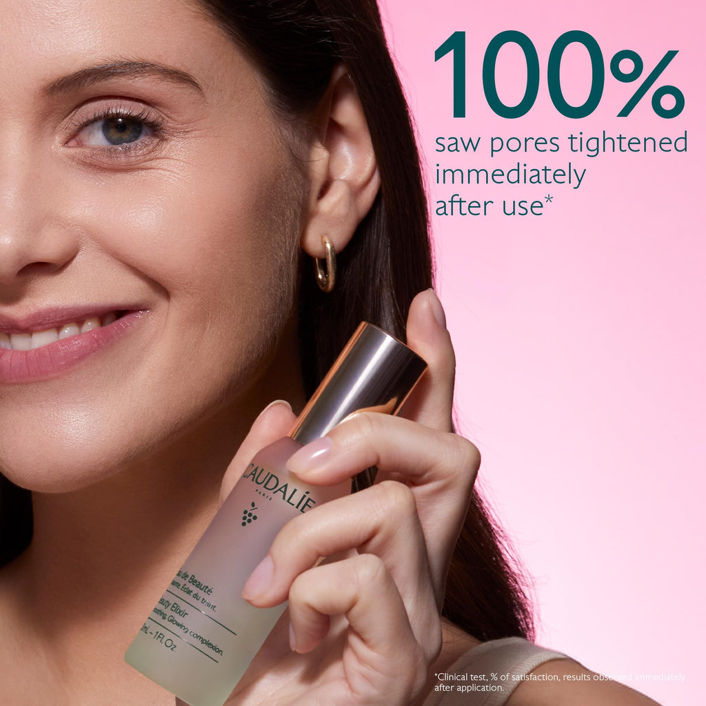 Caudalie Beauty Elixir Face Mist: Toner That Tightens Pores + Reduces Dullness + Sets Makeup - 30 mL