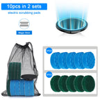 Electric Spin Scrubber Replacement Brush Heads Set, 10 Piece Replacement Brush Cleaning Kit for Cordless Power Scrubber, for Household Cleaning Brushes Kitchen Bathroom Floor Tile Car
