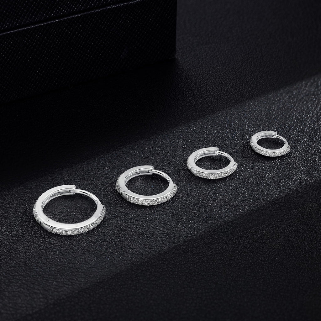 Carffordo 925 Sterling Silver Hoop Earrings for Women Small Huggie Earrings