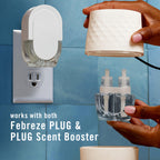 Febreze Plug Scent Booster Starter Kit – Air Freshener, Oil Diffuser, Continuous Scent Device, Includes 2 Gain Refills