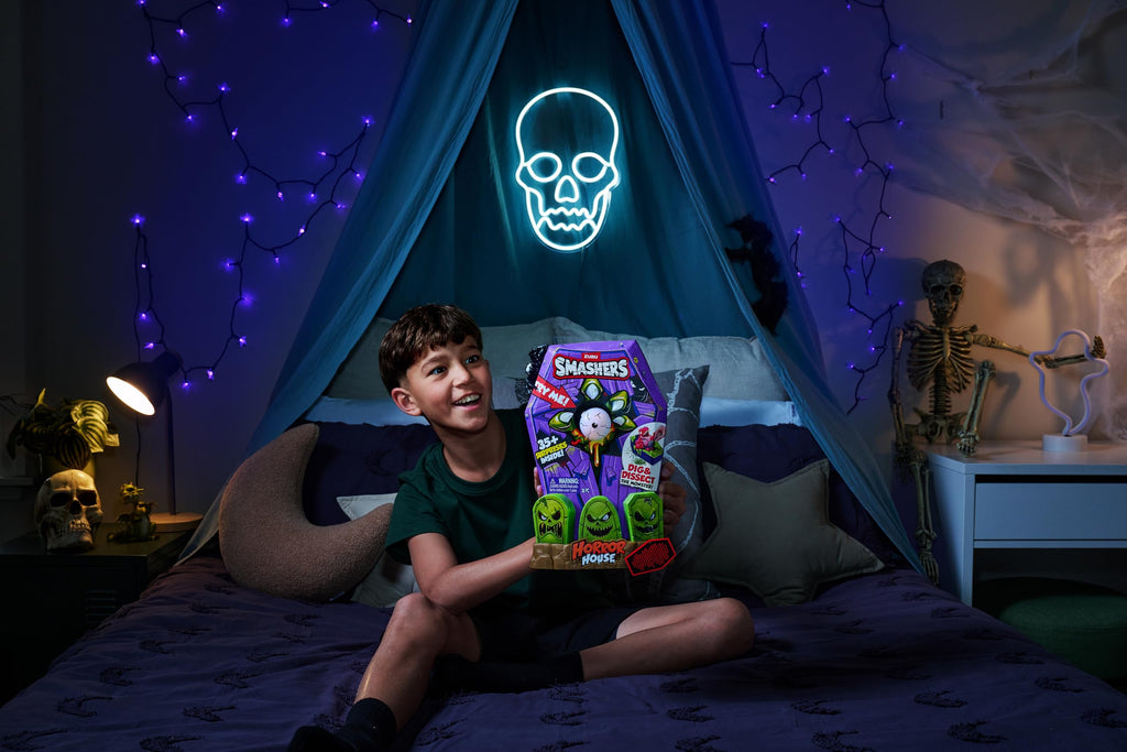 Smashers Mega Horror House (Black) by ZURU, Interactive Toy, Collectable Toy for Kids and Teens