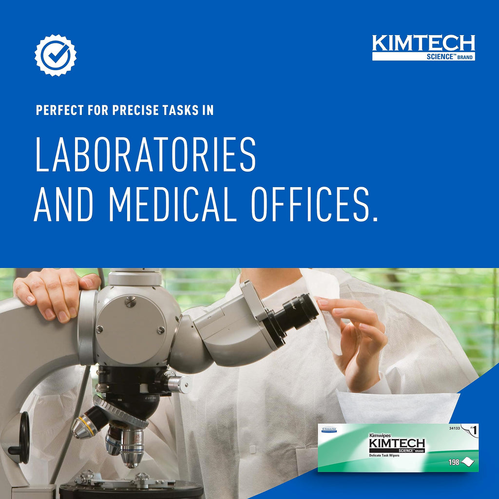 Kimtech Science Kimwipes Delicate Task Wipes, 15 Boxes x 198 Sheets (34133)