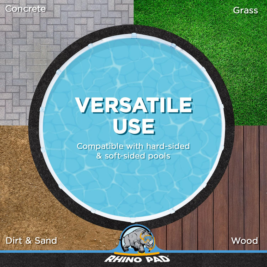 Rhino Pad 21 ft Round Pool Liner Pad for Above Ground Pools | Durable Puncture Resistant Under Pool Mat | Effortless to Install | Strong Eco-Friendly Padding | Extends Life of Swimming Pool Liners