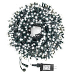 Decute 300LED Christmas String Lights Outdoor Waterproof 105FT UL Certified with End-to-End Plug 8 Modes, Cool White Indoor Starry Fairy Lights for Christmas Tree Patio Garden Wedding Party Decor