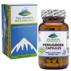 Pure Mountain Botanicals Fenugreek Capsules 600mg Organic - 90 Vegan Kosher Caps - Fenugreek Seed Supplement for Women and Men - Non-GMO Gluten Free - Fenogreco
